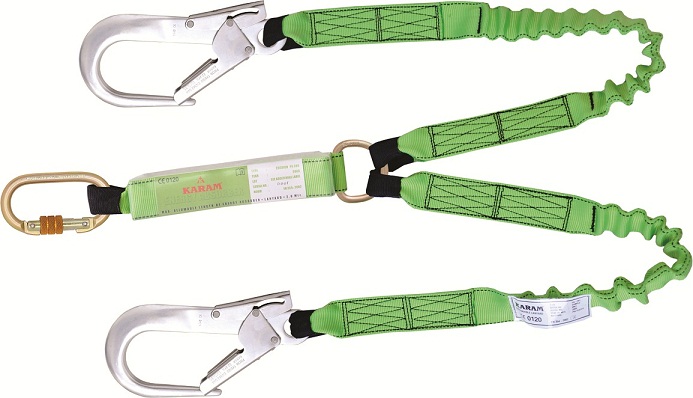  Lanyard With Double Sleeve Shock Absorber 